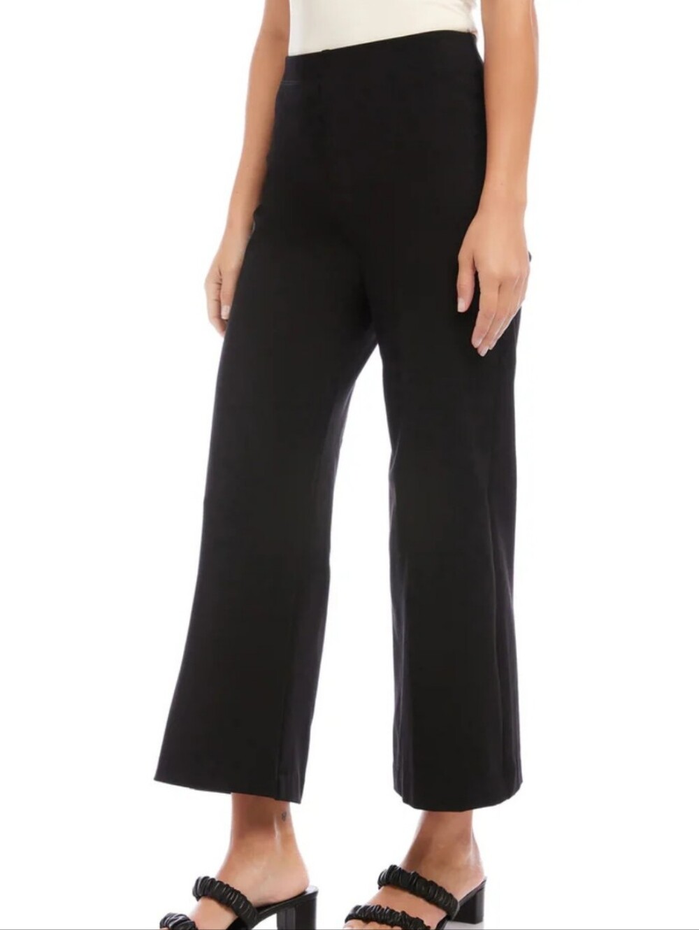 NWT Chico's Black Wide-Leg Cropped Pants